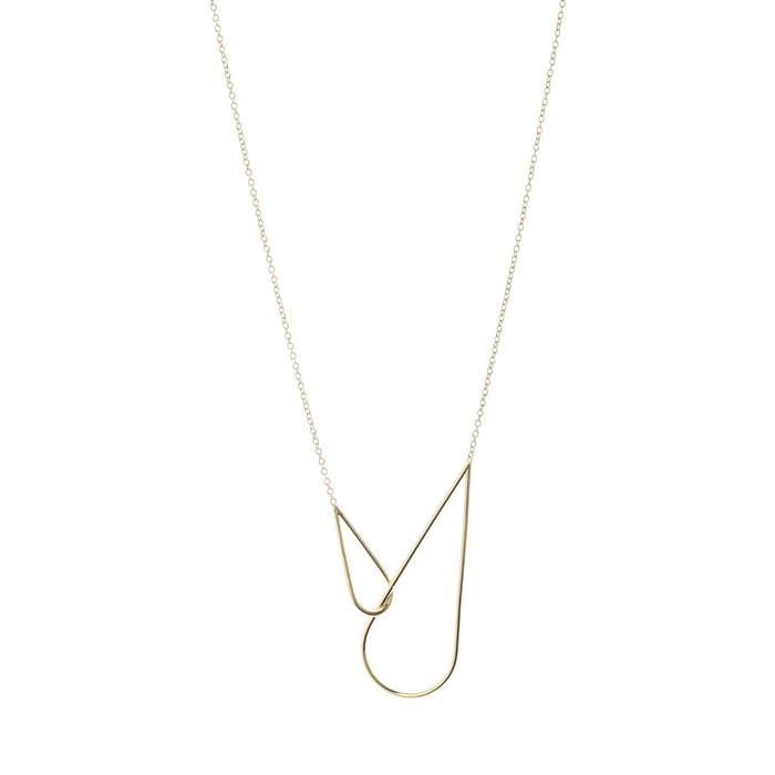 Gold Plated Silver Raindrops Necklace by Brussels jewelry designer Aurore Havenne, a best-seller of the brand
