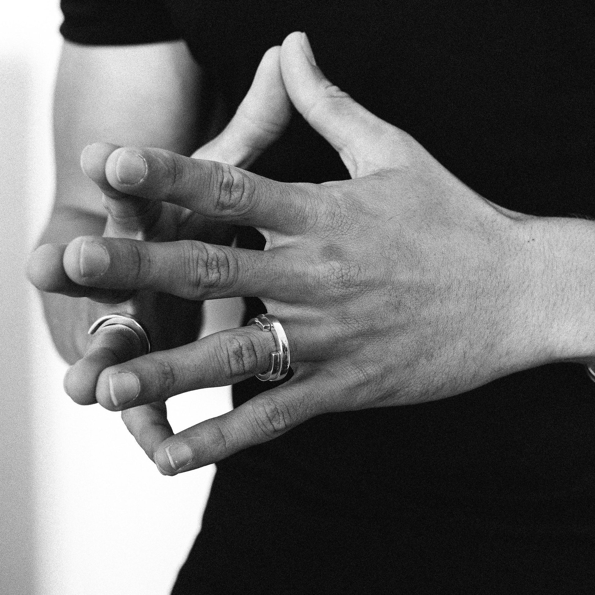Bague Wire en argent plaqué or 3 mm, à porter seul ou en superposition unisexe pour hommes et femmes