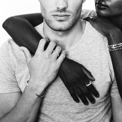 Bracelet en argent plaqué or 4mm ouvert, à porter seul ou en superposition, unisexe bijou homme ou femme bruxelles