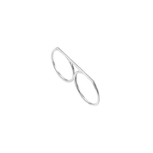Silver Wire Double Ring 1mm