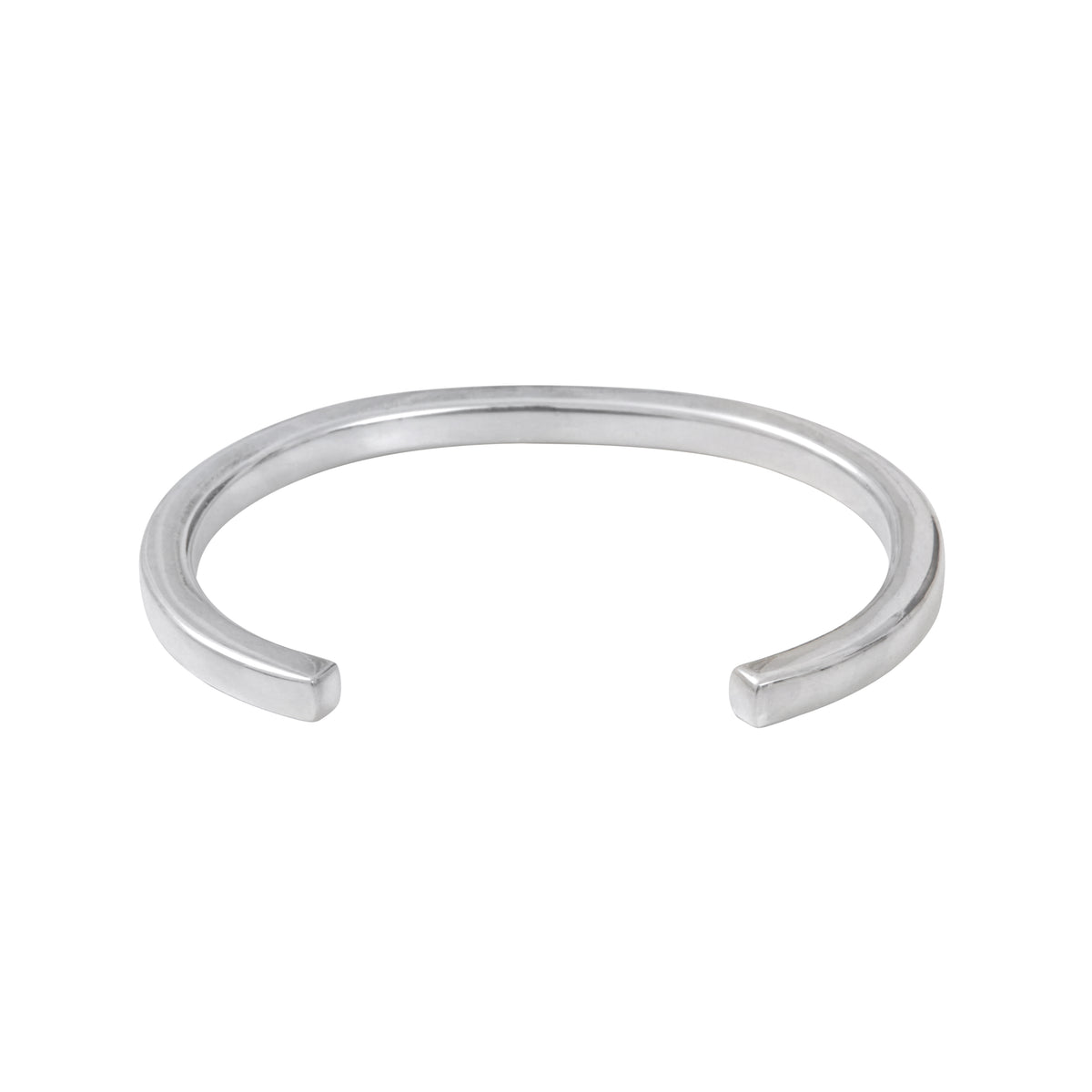 Silver Wire Open Bracelet 4mm