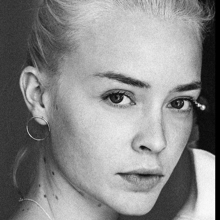 Silver Large Circle Earrings by Aurore Havenne