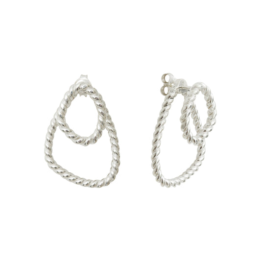 Silver Héméra Ombrée Earrings Twist by Aurore Havenne