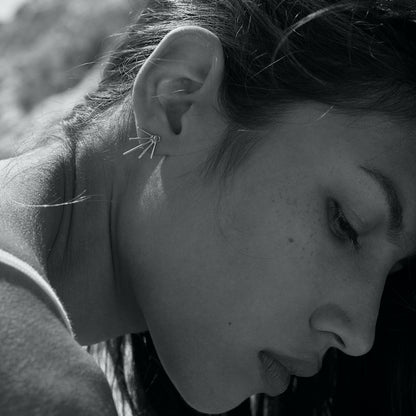 boucles d'oreilles emma en argent minimalistes et élégantes bijoux éthique de créateur